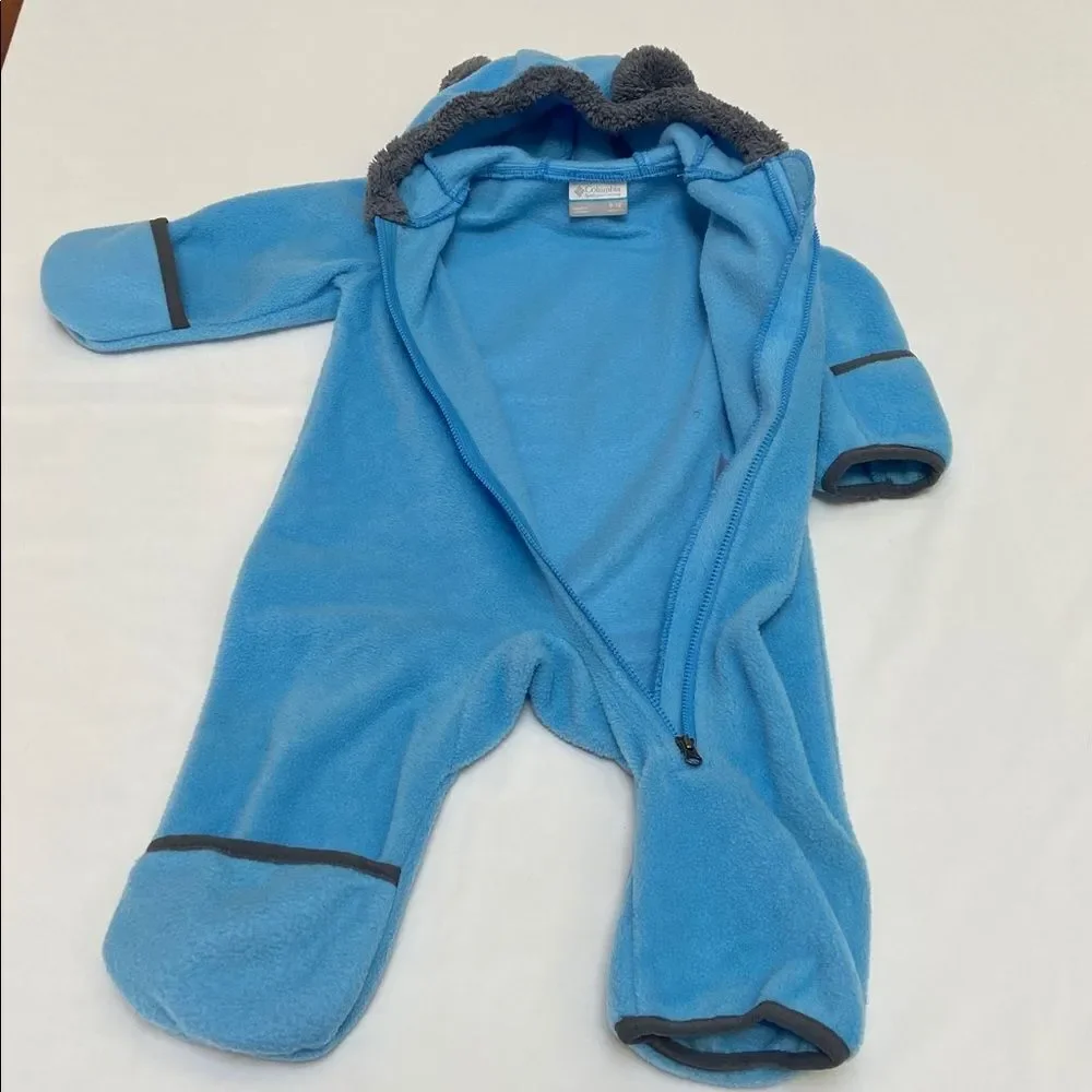 Columbia Cozy Blue and Gray Kids Footie